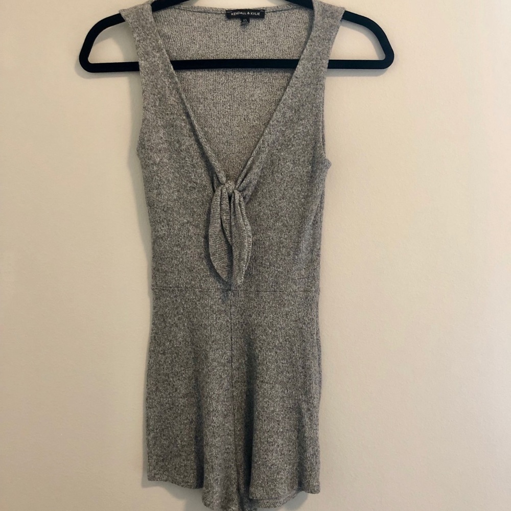 Kendall & Kylie Gray Romper Tie Front SIZE‎ XS Summer Festival Y2K